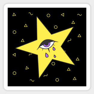 Sad Star Sticker